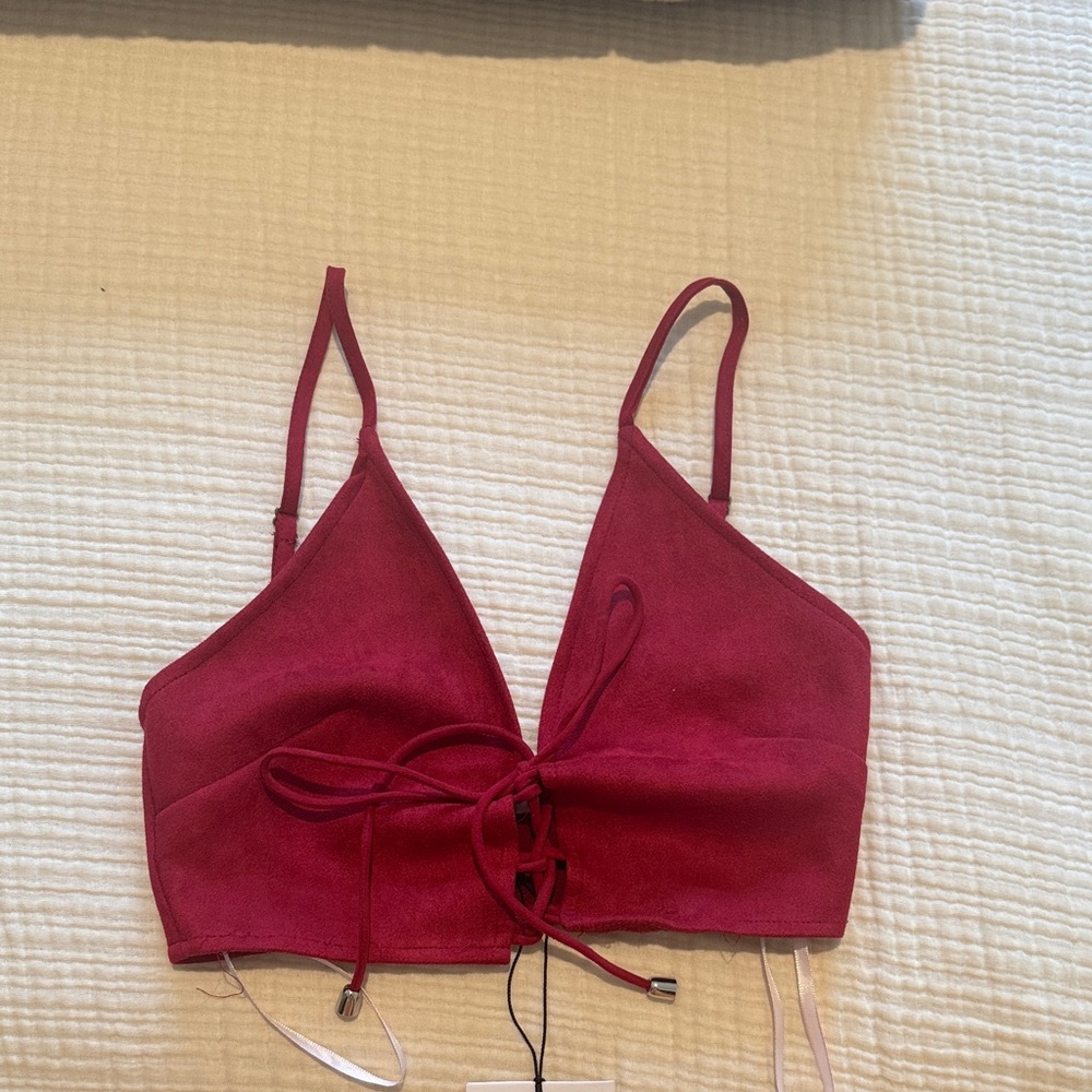 by the way. Red Crop Top
